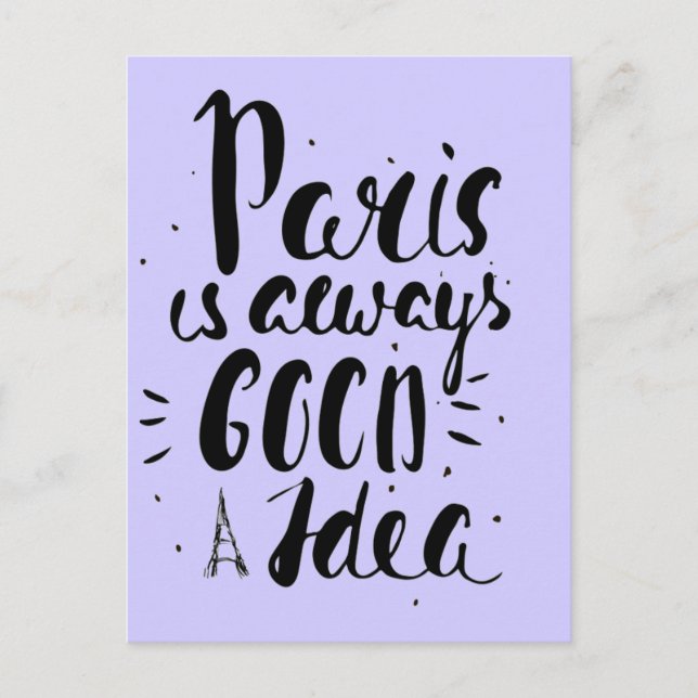 Paris är alltid en Bra idé Vykort (Framsida)