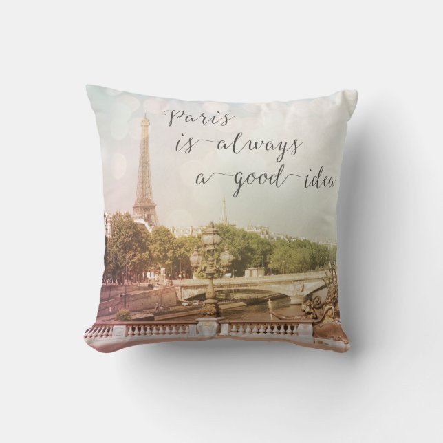 Paris är alltid en Bra Idea Pillow Kudde (Framsida)