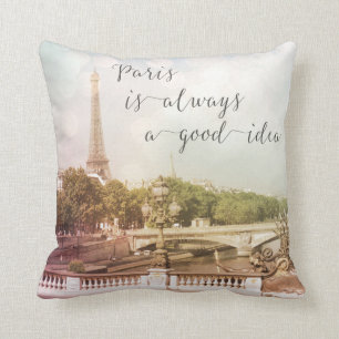 Paris är alltid en Bra Idea Pillow Kudde
