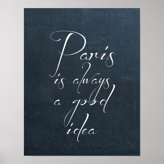 Paris är alltid en Bra Idea Poster (Framsidan)