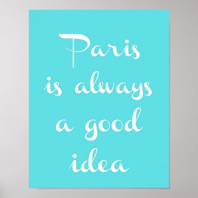 Paris är alltid en Bra Idea Poster (Framsidan)