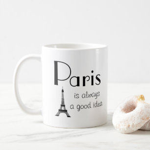Paris är alltid en Bra Idea White Coffee Mugg