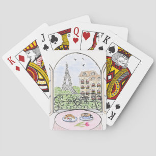 Paris är en bra idé Akvarell teckning Bro Casinokort