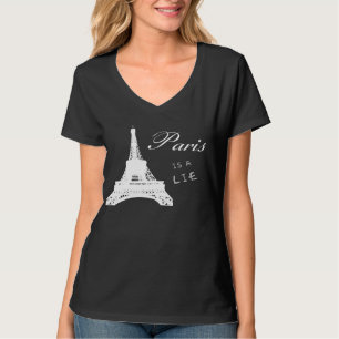 Paris är en ljug - skjorta tee shirt