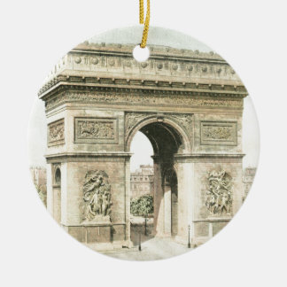 Paris Arc de Triomphe Julgransprydnad Keramik