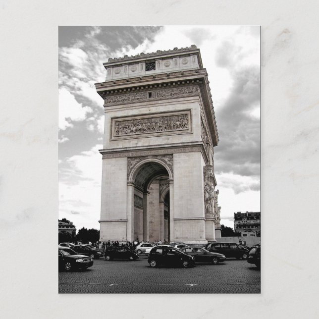 Paris Arc de Triomphe Postcard Vykort (Framsida)
