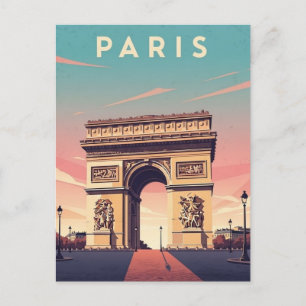 Paris Arc de Triomphe vykort