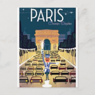 Paris Arc de Triomphe Vykort