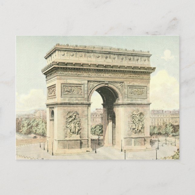 Paris Arc de Triomphe Vykort (Framsida)