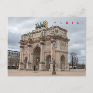 Paris Arc du Carrousel vykort utsikt