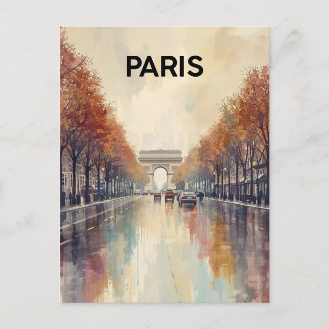 Paris Arcbogengången Vykort (Framsida)