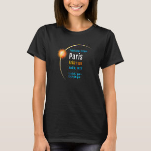 Paris Arkansas Ar Total Solar Eclipse 2024 1 T Shirt