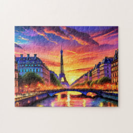 Paris Art 1 Skyline Art Photo Puzzles Paris Frankr Pussel
