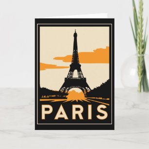 paris art deco retro-reseaffisch kort