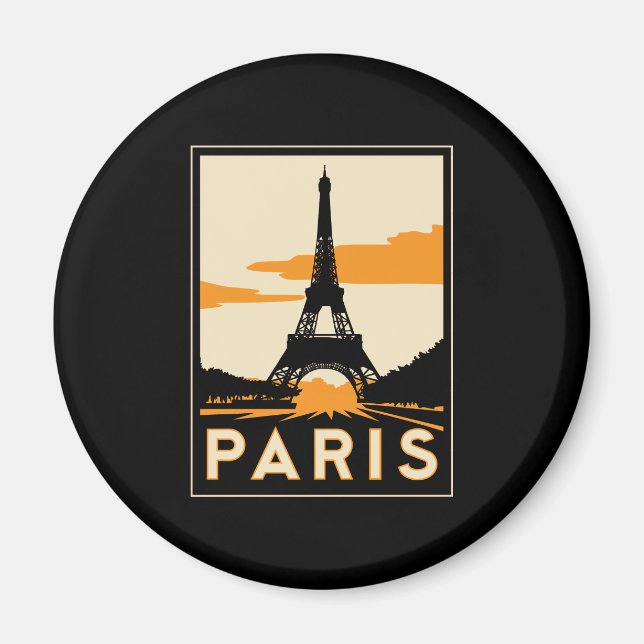 paris art deco retro-reseaffisch magnet (Framsidan)