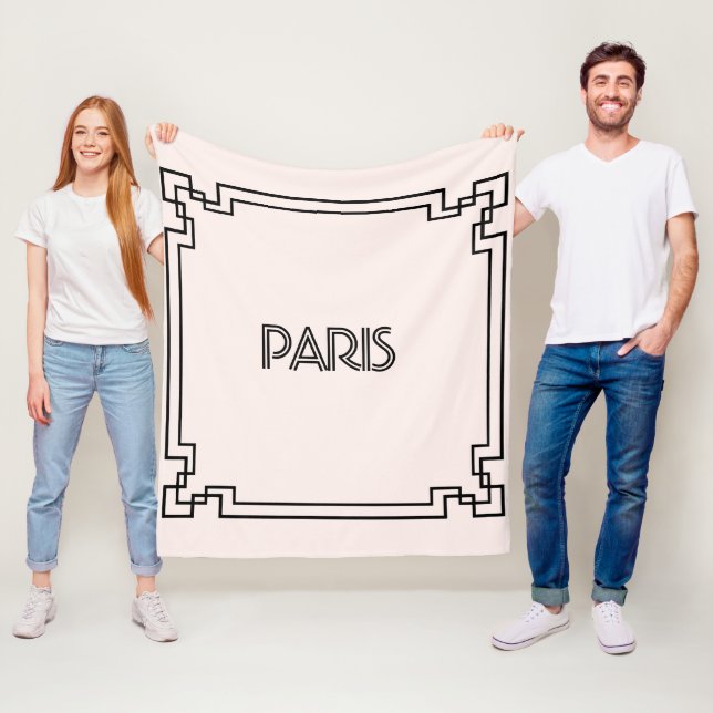 Paris Art Nouveau Art Deco Jugendstil Fleecefilt (På plats)