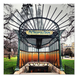 Paris Art nouveau Hector Guimard Metro - Fototryck
