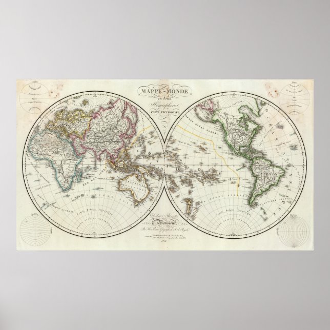 Paris Atlas Karta Poster (Framsidan)