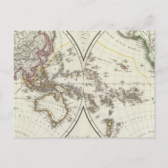 Paris Atlas Karta Vykort (Framsida)