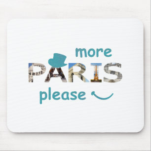 Paris Attraktion Mer Paris, Blå Glitter Musmatta