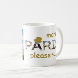 Paris Attraktion mer Paris - snälla Golden Glitter Kaffemugg