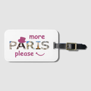 Paris Attraktion Mer Paris Snälla Rosa Glitter Bagagebricka