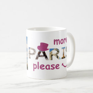 Paris Attraktion Mer Paris Snälla Rosa Glitter Kaffemugg