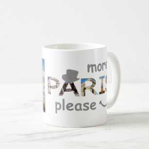 Paris Attraktion mer Paris Snälla Silver Glitter Kaffemugg