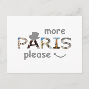Paris Attraktion mer Paris Snälla Silver Glitter Vykort