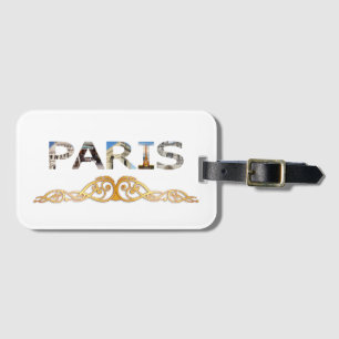 Paris Attraktion Thru Brev i Ord Paris Bagagebricka