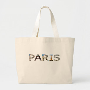 Paris Attraktion Thru Paris Ord Brev Jumbo Tygkasse