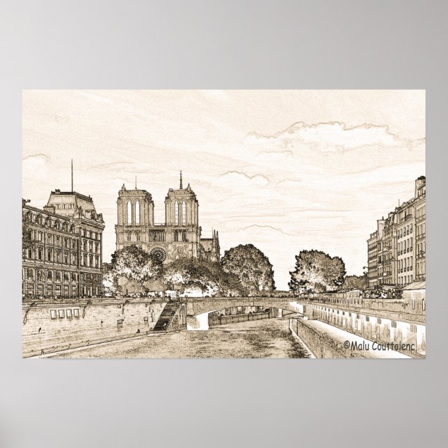 Paris av Seine Poster (Framsidan)