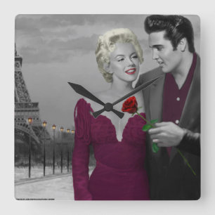 Paris B&W Fyrkantig Klocka