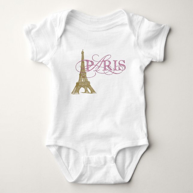 Paris Baby Flicka Tee (Framsida)