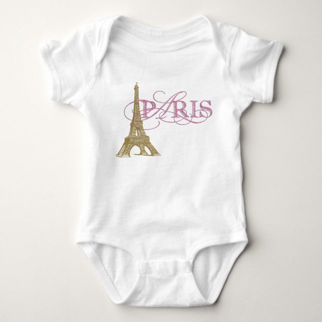 Paris Baby Flicka Tee Shirt (Framsida)