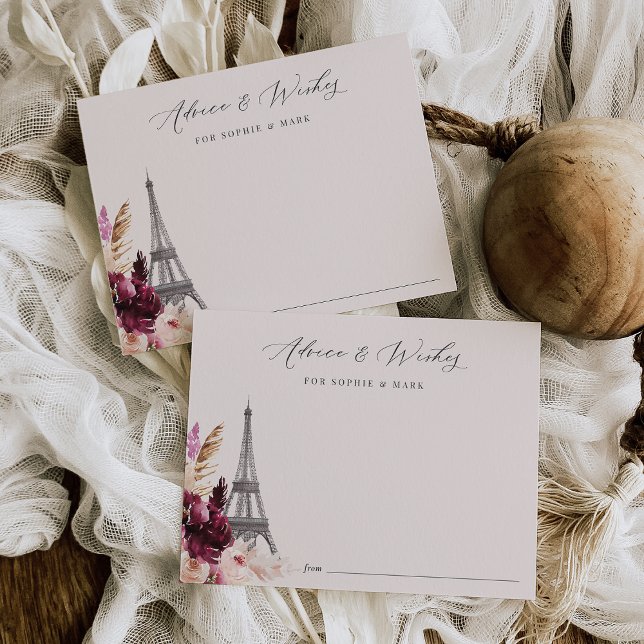 Paris Baby Shower Råd & Önskningar Kort (Skapare uppladdad)