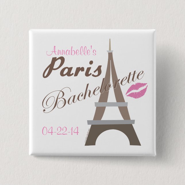 Paris Bachelorette Party Gear Knapp (Framsida)