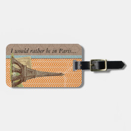 Paris Bag Luggage Tag Bagagebricka