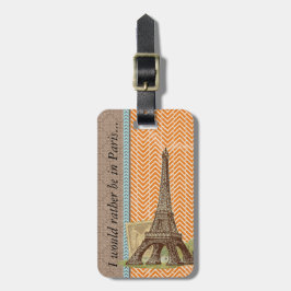 Paris Bag Luggage Tag Bagagebricka