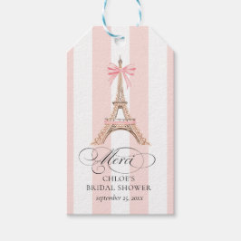 Paris båge Eiffeltornet Tack BRUDBABYSHOWER Presentetikett
