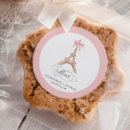 Paris båge Eiffeltornet  Tack Tack BRUDSHOWER Runt Klistermärke