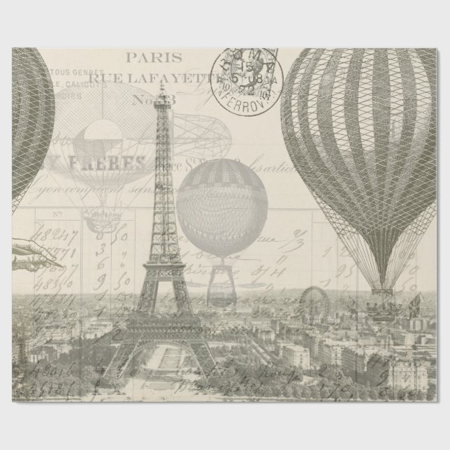 Paris ballongresa presentpapper (Platt)