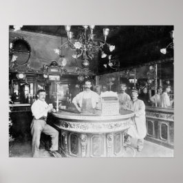 Paris Bar, 1895. Vintage foto Poster