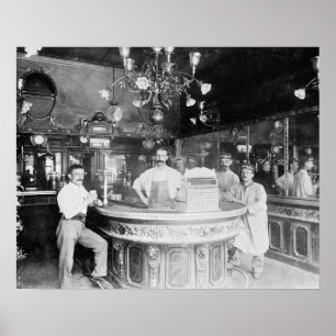Paris Bar, 1895. Vintage foto Poster