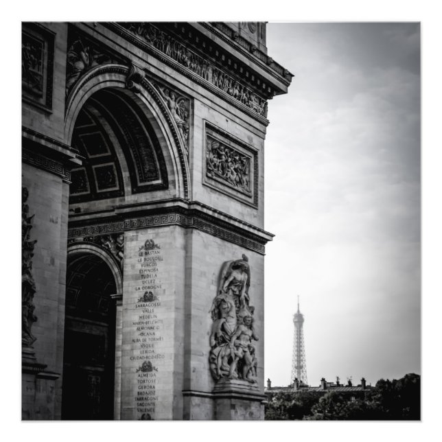 Paris Black & White Fototryck (Framsidan)