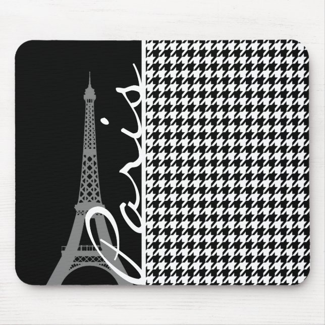 Paris; Black & White Houndstooth Musmatta (Framsidan)