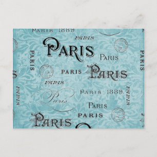 Paris   Blått skadedjur Vykort