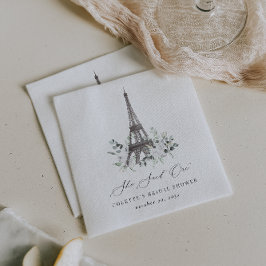Paris Bloom | Bröllopsdusch med blommande Eiffelto Pappersservett