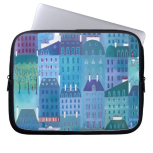 Paris Blue Laptop Fodral