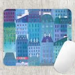 Paris Blue Musmatta<br><div class="desc">Målning baserad på Paris under våren, perfekt för fransmän och kärlek att resa till Frankrike. Originalkonst av Nic Squirrell.</div>